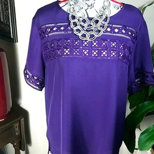 Anne Klein, 1-16, purple Tee, size XL
